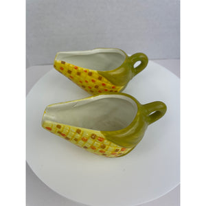 Melted Butter Servers, Set of Two 2 Double Nice Co. Fall Corn on the Cob Miniature Pitchers, Autumn Decor