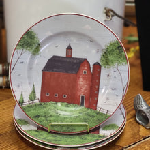 Load image into Gallery viewer, Warren Kimble Collectible Barn Plates, Set of 4 Farmhouse Decor Decorative Plates