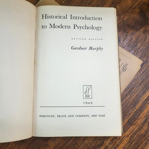 Vintage Book - Historical Introduction to Modern Psychology
