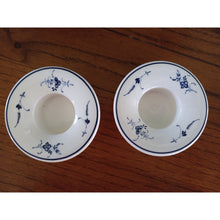 Load image into Gallery viewer, Vintage Villeroy &amp; Boch Votive Candle Holders, Set of 2 Blue and White Depuis