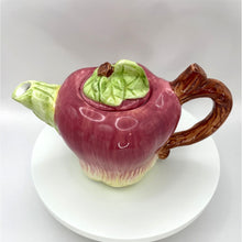 Load image into Gallery viewer, Vintage Apple Shaped Teapot, Small Single Serve Tea Pot