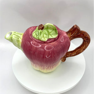 Vintage Apple Shaped Teapot, Small Single Serve Tea Pot