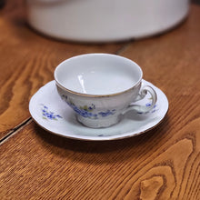 Load image into Gallery viewer, Vintage Bernadotte Czech Republic Porcelain Teacup &amp; Saucer Forget Me Not Design