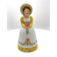 Load image into Gallery viewer, Vintage Avon Porcelain Miniature Bell - Girl in a Green Bonnet, 1985