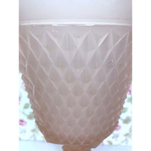 Load image into Gallery viewer, Vintage Pink Satin Diamond Point Chalice Vase, Frosted Depression Glass