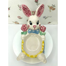 Load image into Gallery viewer, Ceramic Sponge Bunny, Spongeware Caddy by Hermitage Pottery