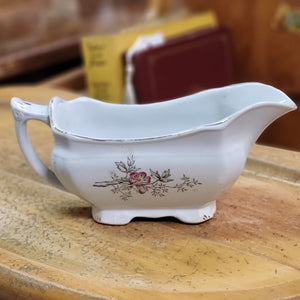 Antique Alfred Meakin Cherry Blossom Royal Ironstone Gravy Boat