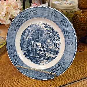 Plate-Currier & Ives-The Old Grist Mill Dinner Plate
