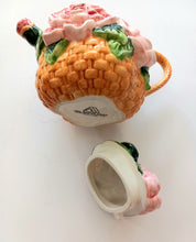 Load image into Gallery viewer, Basket of Pink Roses Ceramic Teapot by Asia Master Group