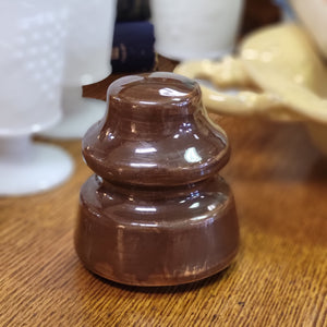 Vintage Ceramic Porcelain CP Canadian Power Brown Insulator