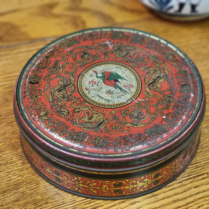 Vintage 1930's Era CANCO round Decorative Glace Fruit Tin