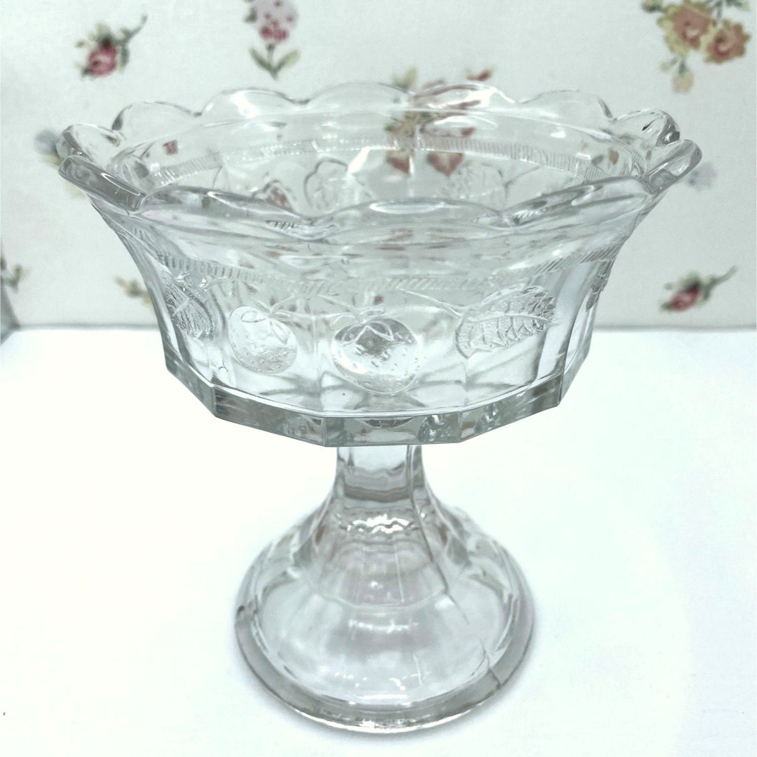 Vintage Northwood Strawberry and Cable Compote Dish