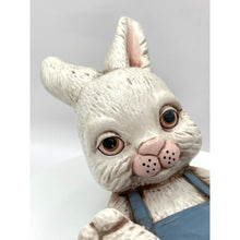 Load image into Gallery viewer, Vintage Hand Painted Ceramic Boy Bunny, Lazy Rabbit