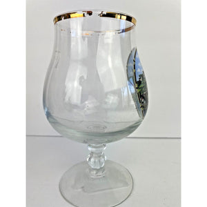 Wurzberg Germany Gold Rim Souvenir Beer Glass