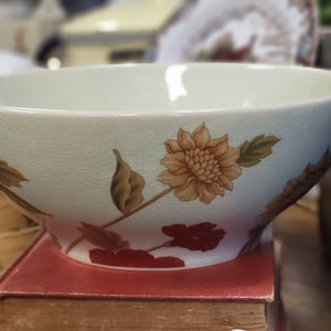 Decorative bowl with Red and Brown Floral Design