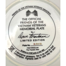 Load image into Gallery viewer, Official Friends of the Vietnam Veterans Memorial Porcelain Plate from The Franklin Mint