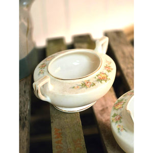 Homer Laughlin Darcy Pattern Cream & Sugar