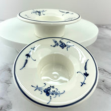 Load image into Gallery viewer, Vintage Villeroy &amp; Boch Votive Candle Holders, Set of 2 Blue and White Depuis