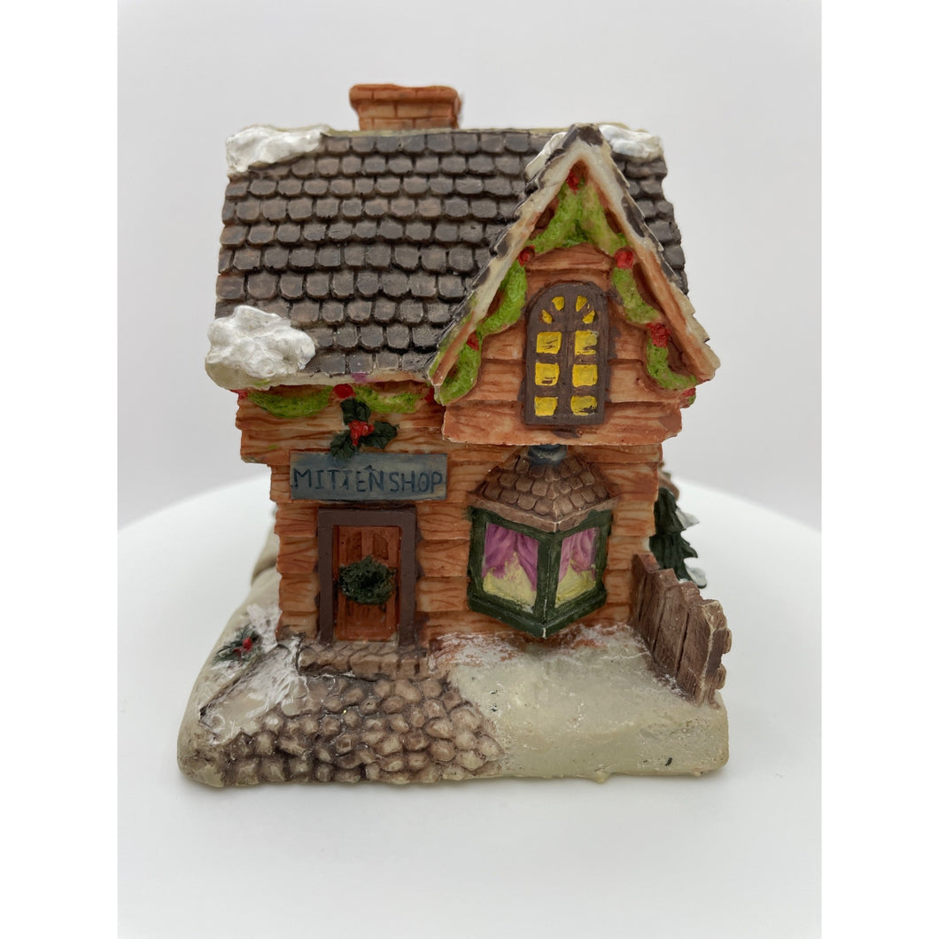 Vintage Mini Christmas House That Opens with Elves on the Inside