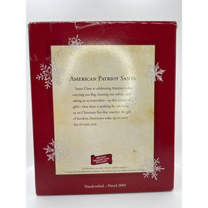 American Patriot Santa Hallmark Keepsake Ornament Holiday Memory 2003