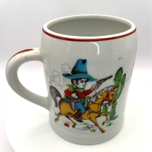 Load image into Gallery viewer, Vintage Child&#39;s Cowboys and Indians Mug, German Porcelain Stein