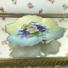 Load image into Gallery viewer, Lefton China Trinket Tray, Porcelain Hand Painted Leaf Shaped Vanity Tray