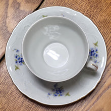 Load image into Gallery viewer, Vintage Bernadotte Czech Republic Porcelain Teacup &amp; Saucer Forget Me Not Design