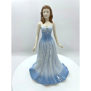 Royal Doulton Bone China Gemstones Collection March Aquamarine Figurine