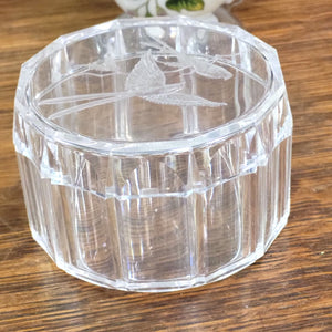 Vintage Clear Lucite Dresser Box