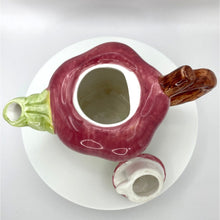 Load image into Gallery viewer, Vintage Apple Shaped Teapot, Small Single Serve Tea Pot