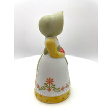 Load image into Gallery viewer, Vintage Avon Porcelain Miniature Bell - Girl in a Green Bonnet, 1985