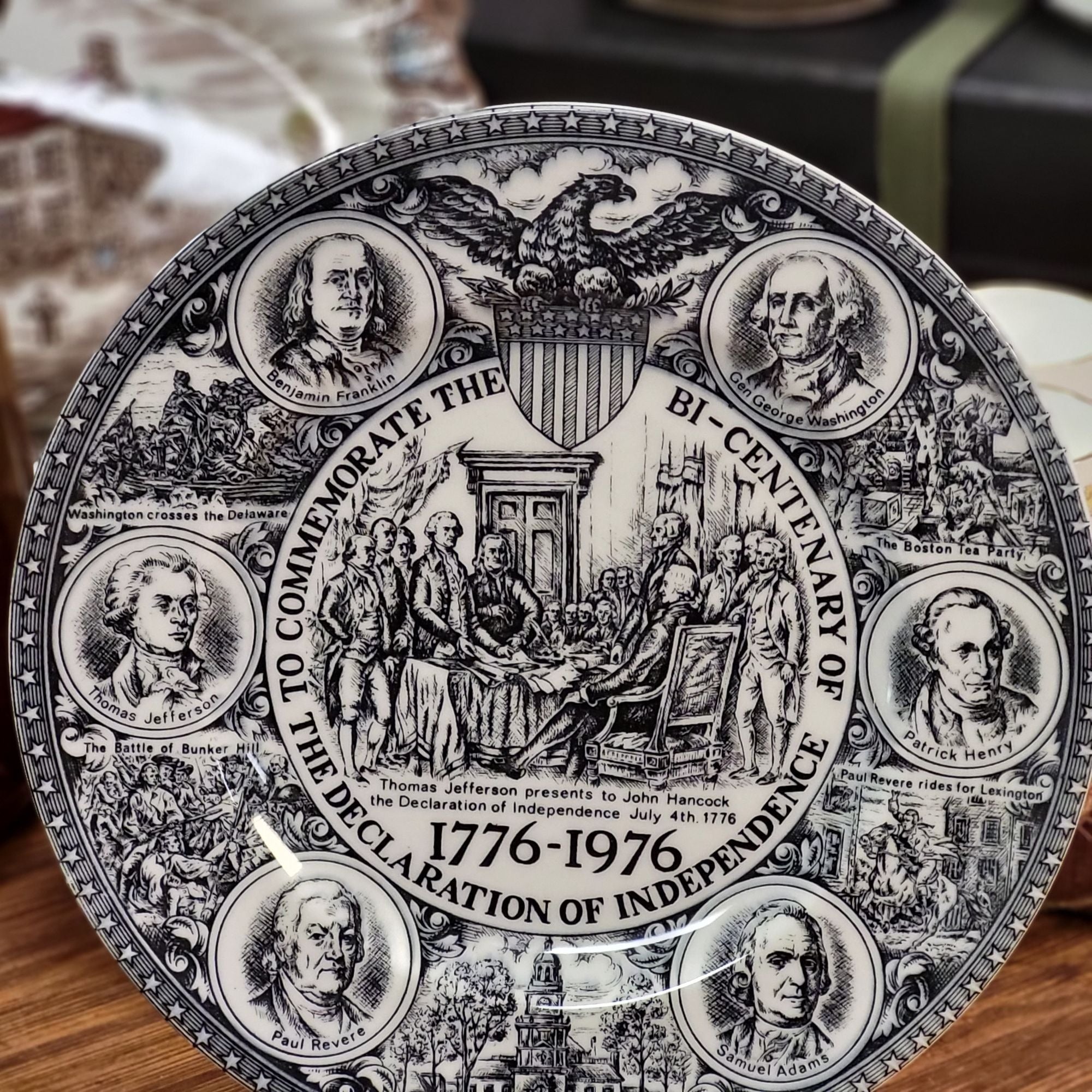 販売大セール 金属皿 置物 Bicentennial Plate United States