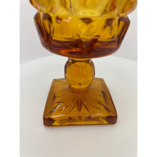 Load image into Gallery viewer, Vintage Indiana Glass Colony Park Lane Square Footed Amber Wine Sherry Glass