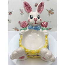 Load image into Gallery viewer, Ceramic Sponge Bunny, Spongeware Caddy by Hermitage Pottery