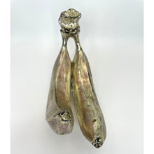 Load image into Gallery viewer, Vintage Silver-Plated Bananas Figurine Sculpture, Molds Cast from Real Fruits