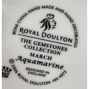 Royal Doulton Bone China Gemstones Collection March Aquamarine Figurine