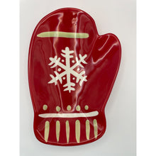 Load image into Gallery viewer, Hallmark Ceramic Mitten Candy/Nut Dish, Holiday Decor Tray