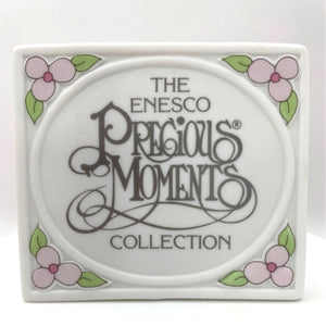 The Enesco Precious Moments Collection Porcelain Shelf Sitter Sign, 1990 Samuel J Butcher