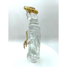 Load image into Gallery viewer, Vintage Gorham Crystal King Gaspar with gold chain, Wiseman Nativity figurine