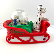 Load image into Gallery viewer, McDonalds Disney 101 Dalmatians Snow Dome Dog Sledding Collectible Figurine 1996