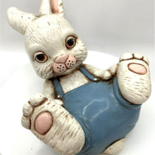 Load image into Gallery viewer, Vintage Hand Painted Ceramic Boy Bunny, Lazy Rabbit