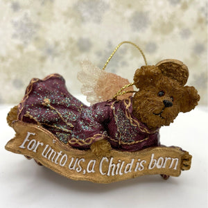 Boyds Bears & Friends Gabriella - The Angel Bear Ornament, For unto us a Child is Born