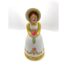 Load image into Gallery viewer, Vintage Avon Porcelain Miniature Bell - Girl in a Green Bonnet, 1985