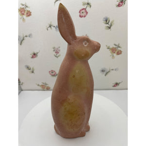 Carved Polished Stone Rabbit Sculpture Made in Kenya, Stone Easter Bunny