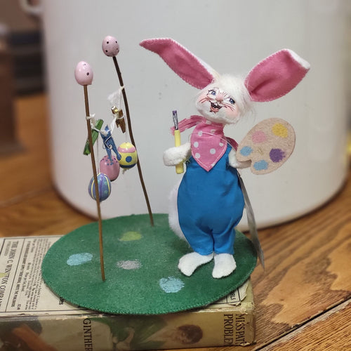 Annalee Artist Bunny Wired Doll, Easter Bunny Figurine