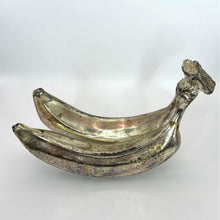 Load image into Gallery viewer, Vintage Silver-Plated Bananas Figurine Sculpture, Molds Cast from Real Fruits