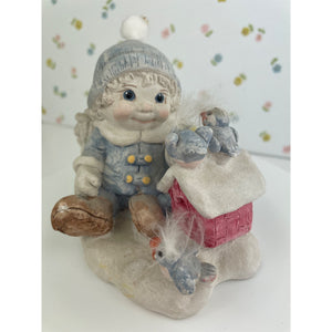 Dreamsicles Cherubs Angel Figurine, Winter Wonderland Collection - January