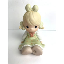 Load image into Gallery viewer, Precious Moments Figurine Bless Your Soul Girl Sitting with Hole in Shoe #531162