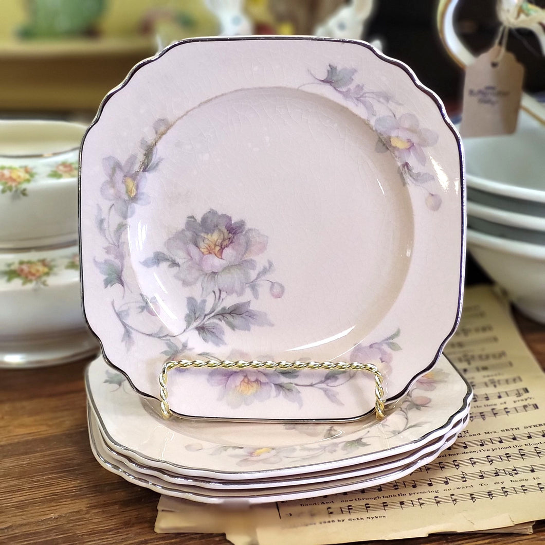 Limoges Company Peach-Blo Ware Bread Plates Set of 4