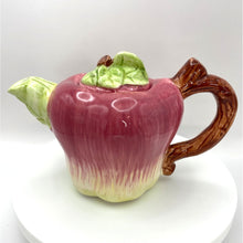 Load image into Gallery viewer, Vintage Apple Shaped Teapot, Small Single Serve Tea Pot